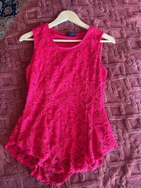 Red lace top
